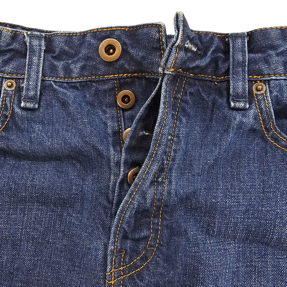 Free People Shorts Womens Size 30 Cut Off Jean Booty Shorts Denim Button Fly - Picture 7 of 12